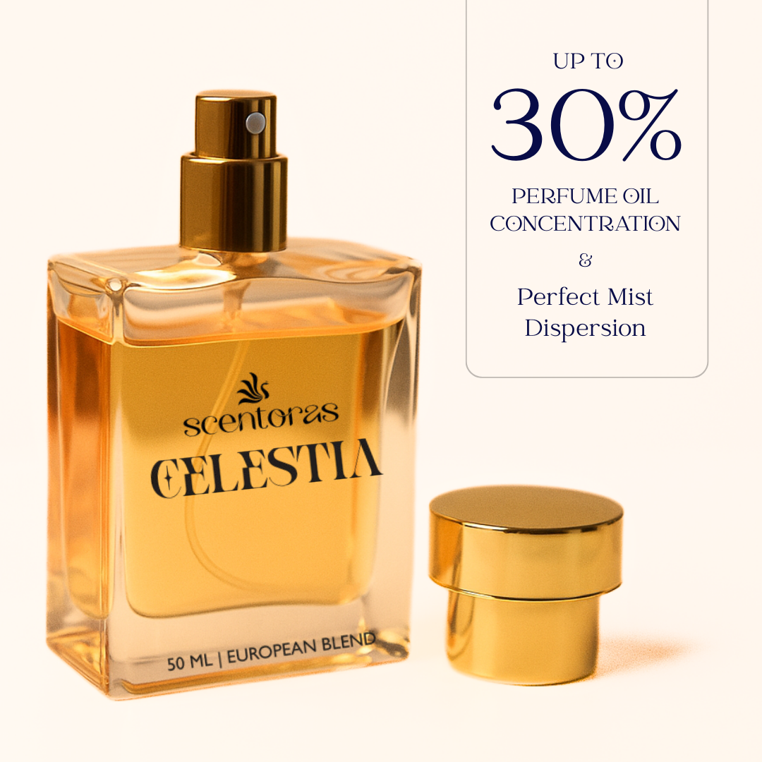 SCENTORAS Celestia Unisex Luxury Perfume: European Blend (50ml) | Floral Fragrance